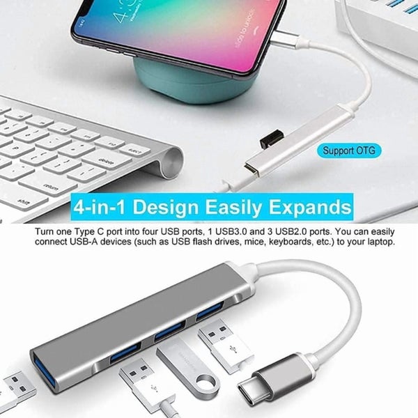 USB C Hub USB C Adapter 4 in 1 Typ C Hub USB C Auf USB Ultra D¨ann USB Hub A Carousel 2