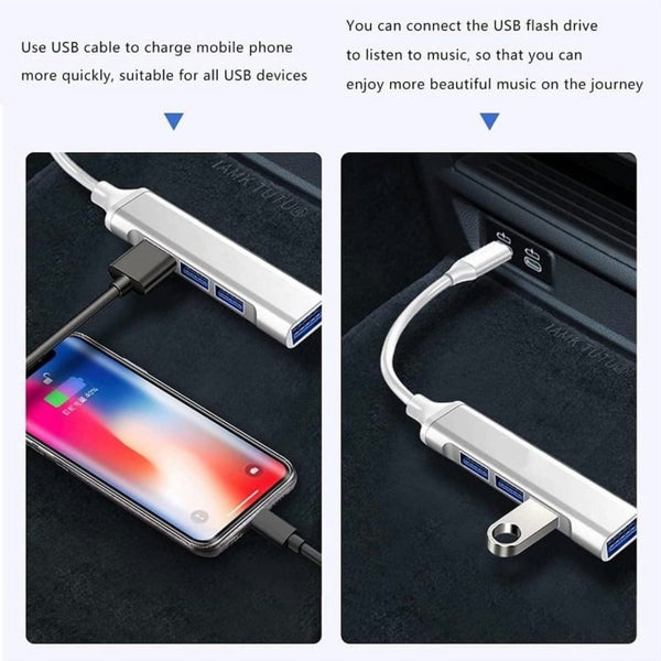 USB C Hub USB C Adapter 4 in 1 Typ C Hub USB C Auf USB Ultra D¨ann USB Hub A Carousel 6