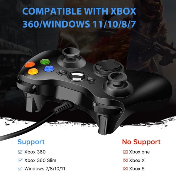 Wired Xbox 360 Controller Gamepad Joystick Compatible with Xbox 360 /PC/ Wi Carousel 2