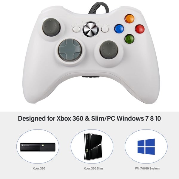 Wired Xbox 360 Controller Gamepad Joystick Compatible with Xbox 360 /PC/ Wi Carousel 2