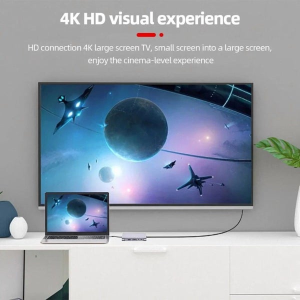 11-in-1 USB 3.0 Hub, Type-C to USB Adapter Splitter, VGA Card Reader, Multi Carousel 6