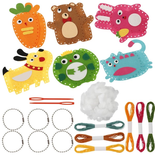 1PC Sewing Kit for Kids Cute Animal Sewing Craft Set Fun and Educational DI Carousel 1