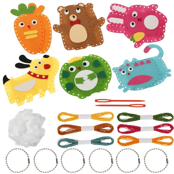 1PC Sewing Kit for Kids Cute Animal Sewing Craft Set Fun and Educational DI Carousel 1