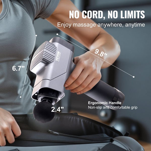 Vevor Massage Gun Deep Tissue Percussion Muscle Massager For Athletes - With 8 S Carousel 2