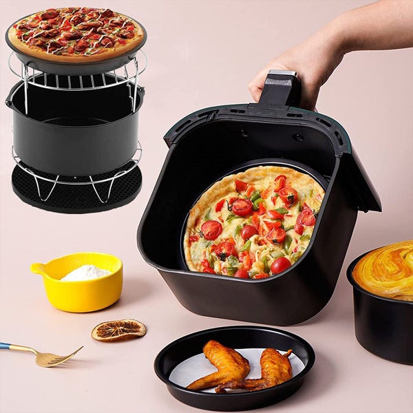 10 Pcs Air Fryer Accessories Set,Reusable Silicone Air Fryer Accessories wi Carousel 11