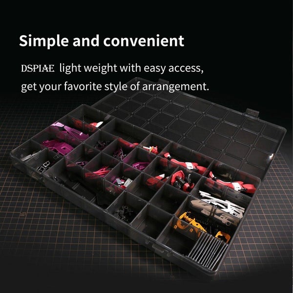 DSPIAE BOX-6 Storage Box 368x194x30mm Modular Organizer for Model Kits & Tools Carousel 1