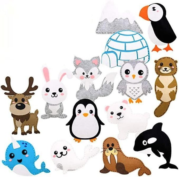 Sewing Kit for Kids,Felt Animals Children Birthday Gifts Educational Toys S Carousel 1