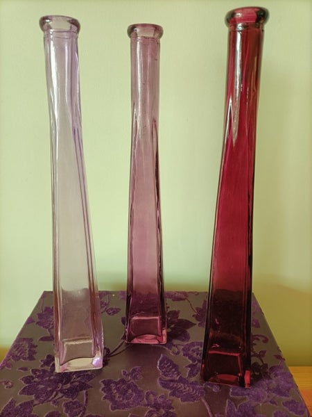 Coloured Glass vase x3 Carousel 1
