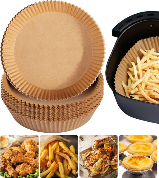 Air Fryer Liner Round,6.3" Natural Parchment Paper for Air Fryer Oil-proof Carousel 1