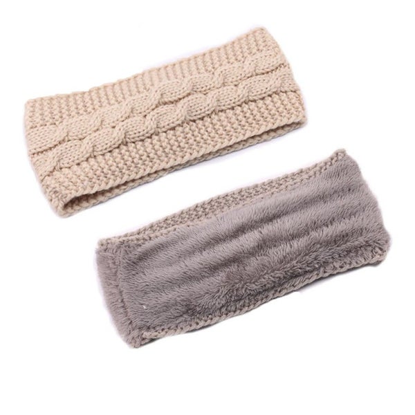 4Pcs Winter Headbands for Women Ear Warmer Knit Head Wrap Soft Fluzzy Lined Carousel 2