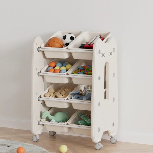 4-tier Kids Toy Storage Organizer With 8 Bins Carousel 1