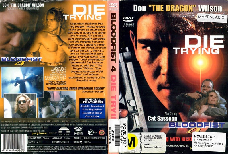Bloodfist IV: Die Trying - Don "The Dragon" Wilson, Cat Sassoon DVD Region 4 Carousel 1