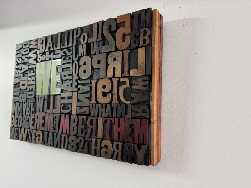 ANZAC - "We Will Remember Them" Letterpress Art Carousel 2