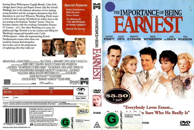 Importance Of Being Earnest, The - DVD Region 4 Carousel 1