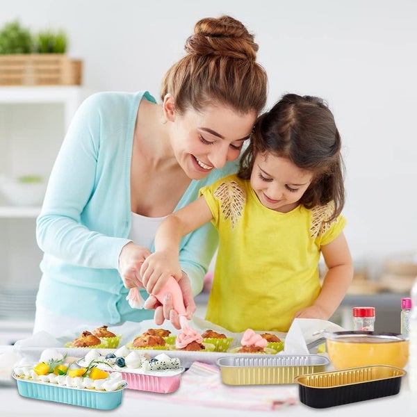 Mini Loaf Pans With Lids and Spoons, 6.8oz Aluminum Foil Baking Pans, Recta Carousel 7