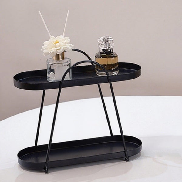 2 Tier Bathroom Counter Organizer,Countertop Storage Perfume Tray,Vanity Co Carousel 1