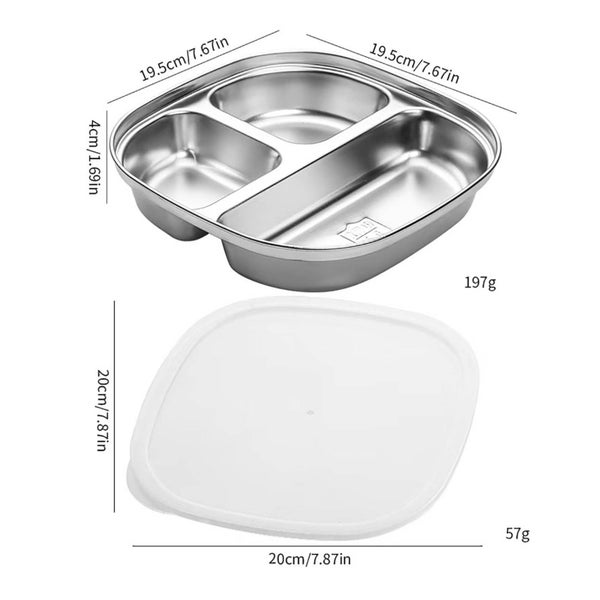 KidsDivided Plate ! 304 Stainless SteelKidsPlate, Compartmentalized Dinner Carousel 5