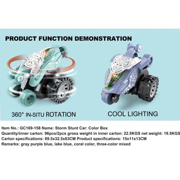 Toys Flip Cars Toys for Ages 2-4, Rotating Stunt Push and Go Friction Cars Carousel 5