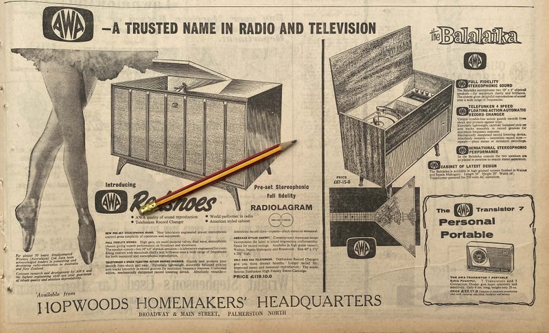 VINTAGE NEWSPAPER ADVERT: AWA Radiogram 1962 Carousel 1