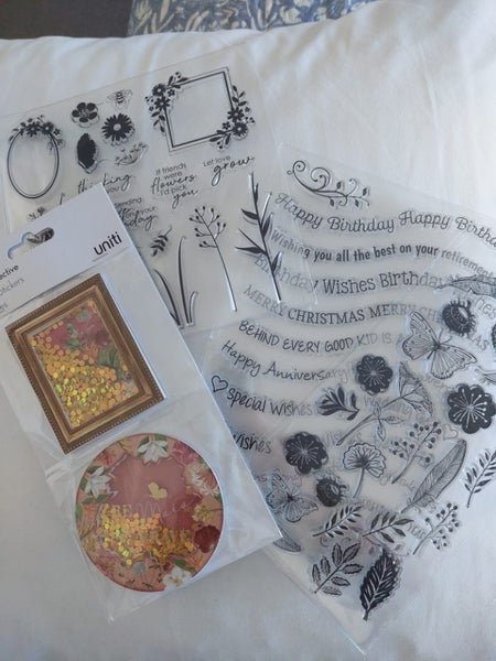 Selection of craft materials stamps and stickers Carousel 1