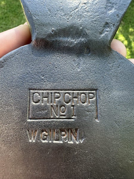 Early chip chop no.1 Kent pattern axe/hatchet head by W.Gilpin. Carousel 2