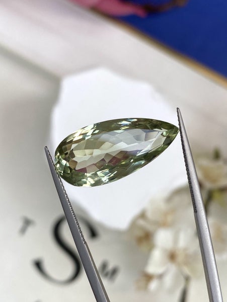 $1RES ~ $1300 Buy Now * 11.09ct Prasiolite Green Amethyst Carousel 1