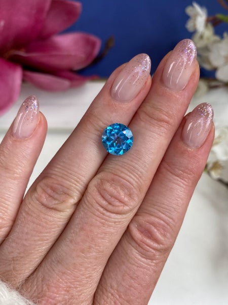 $1RES ~ $1400 Buy Now * 4.87ct Swiss Blue Topaz Carousel 2