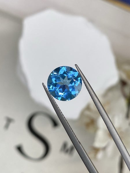 $1RES ~ $1400 Buy Now * 4.87ct Swiss Blue Topaz Carousel 1