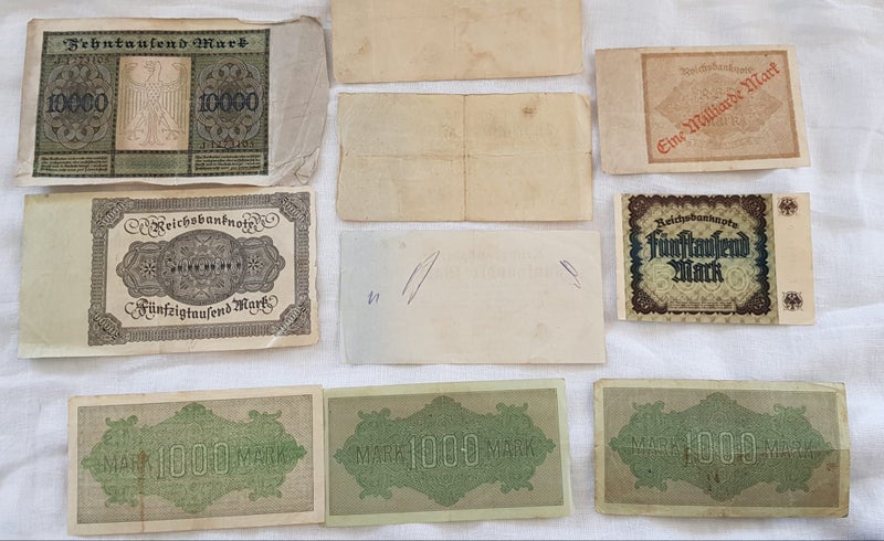 1922 German banknotes selection. Carousel 2