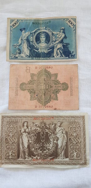 German banknote selection pre WW1 Carousel 1