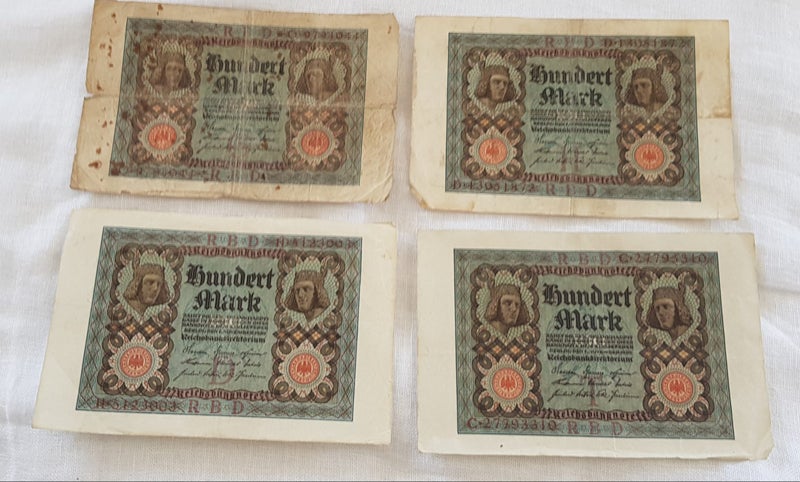 German 1920 banknote. x4. Carousel 1
