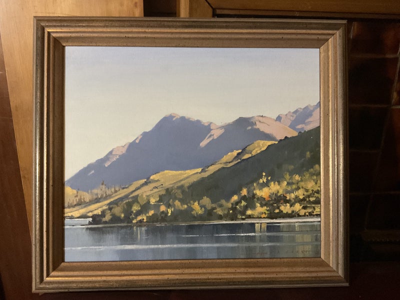 Very nice Alan D Cooke oil, Wilson Bay, Lake Wakatipu 1974, Stunning painting! Carousel 2