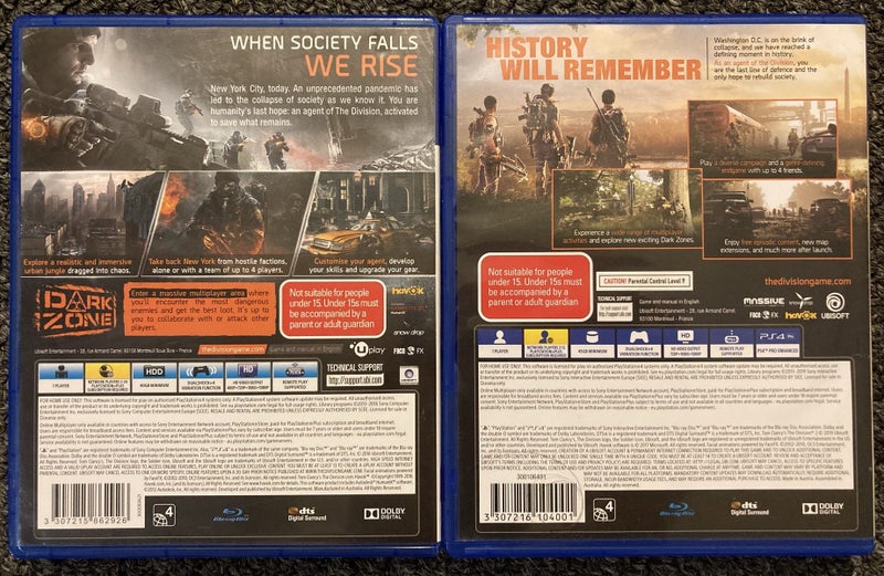 Tom Clancy’s The Division 1&2 (PS4) *COMPLETE* Carousel 2