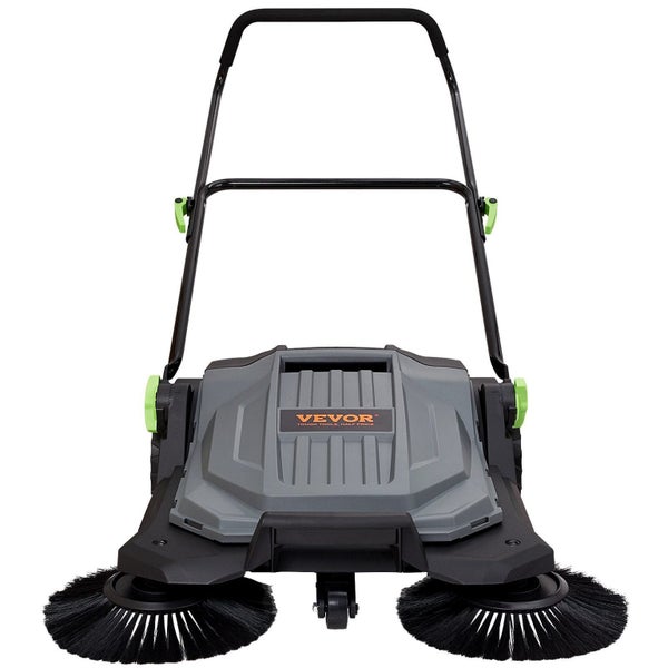 Vevor Walk Behind Hand Push Floor Sweeper 25.6" Width Gallon Waste Container Carousel 1