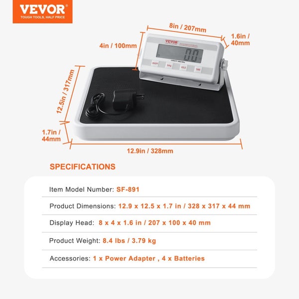 Vevor Portable Medical Scale, Professional Digital Physician For Weighing - With Carousel 2