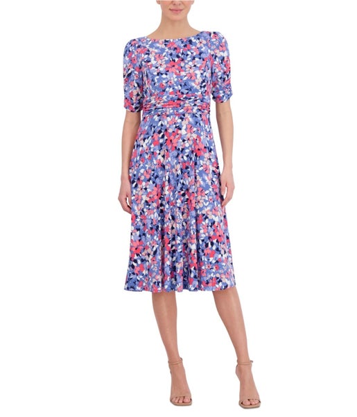 Jessica Howard Womens Ruched Midi Dress Carousel 1