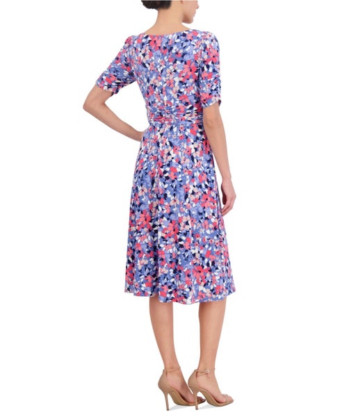 Jessica Howard Womens Ruched Midi Dress Carousel 2