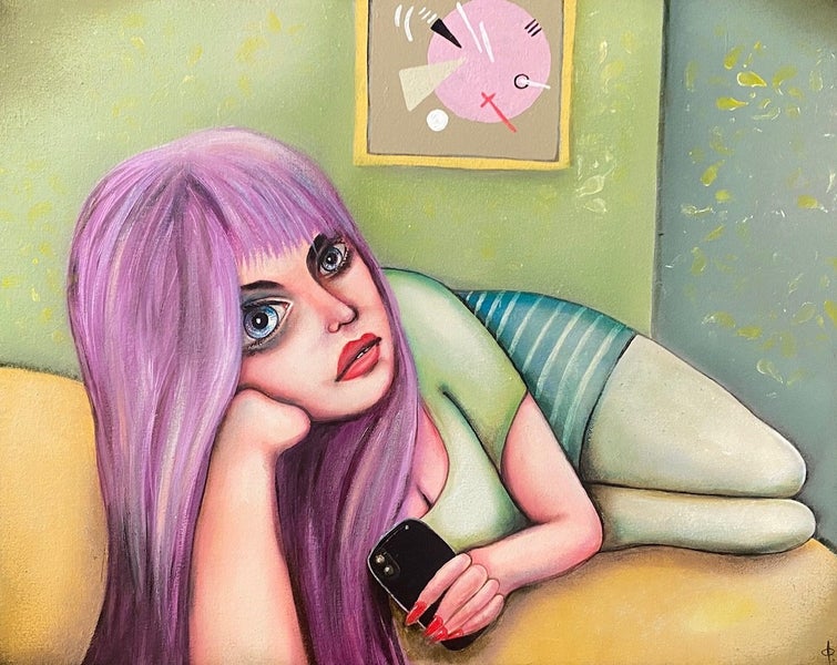 YOUNG AND BEAUTIFUL . Original painting by Nick Fedaeff Carousel 1