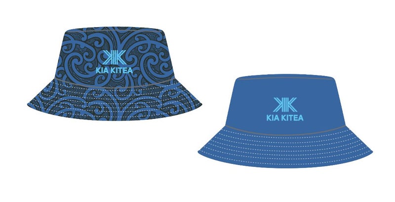 Kia Kitea Reversible Bucket Hat - Kikorangi /Blue Carousel 1