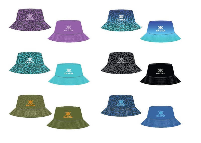 Kia Kitea Reversible Bucket Hat - Paua Carousel 2