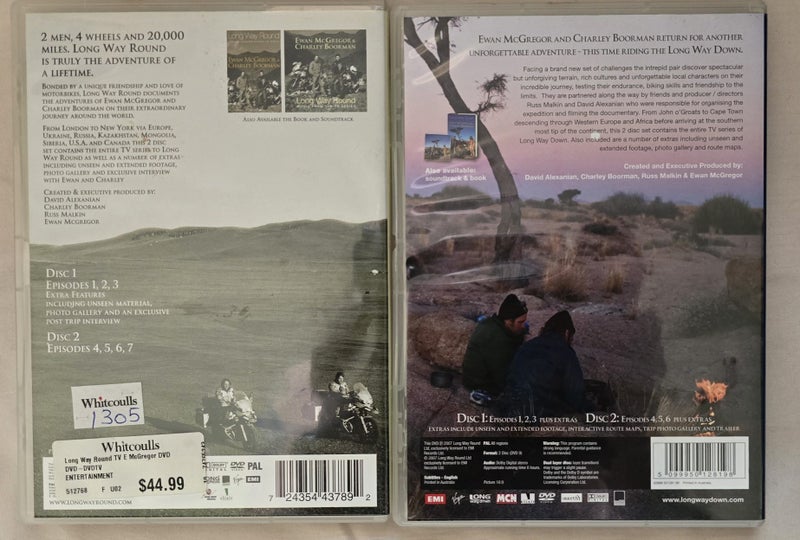 Long Way Round / Long Way Down - TV Series DVD's Carousel 2