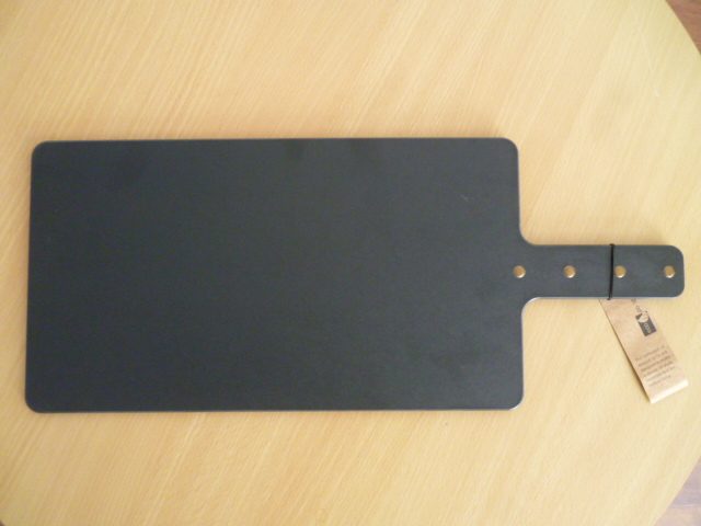 Black Melamine Rectangle Paddle Serving Board with Handle Carousel 2