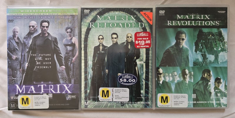 The Matrix Movies x3 - DVD's Carousel 1