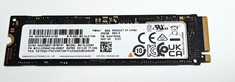 Samsung 256GB NVMe SSD Carousel 1