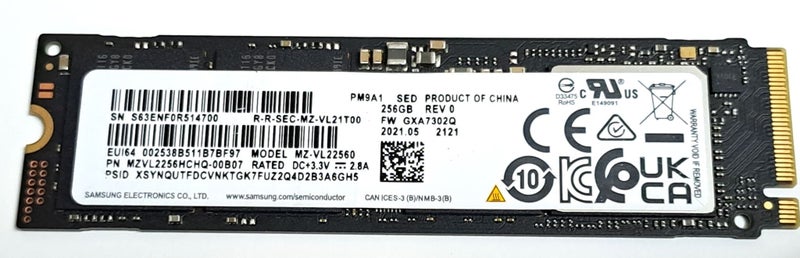Samsung 256GB NVMe SSD Carousel 3