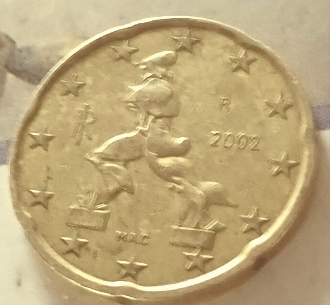 2002 , Italian 20 Euro cent coin, Artist Umberio Boccioni lot#11 Carousel 1