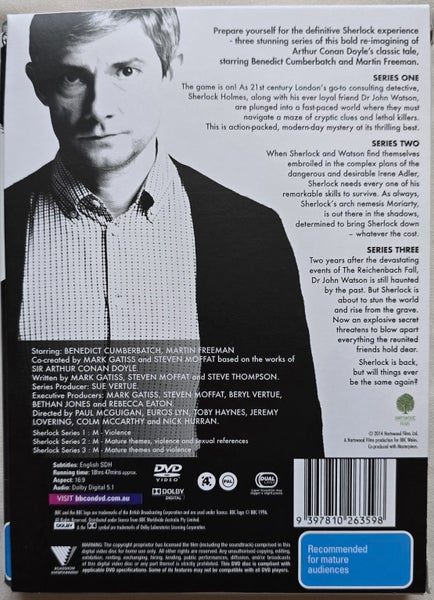 Sherlock: Complete Series 1-3 on DVD Carousel 2