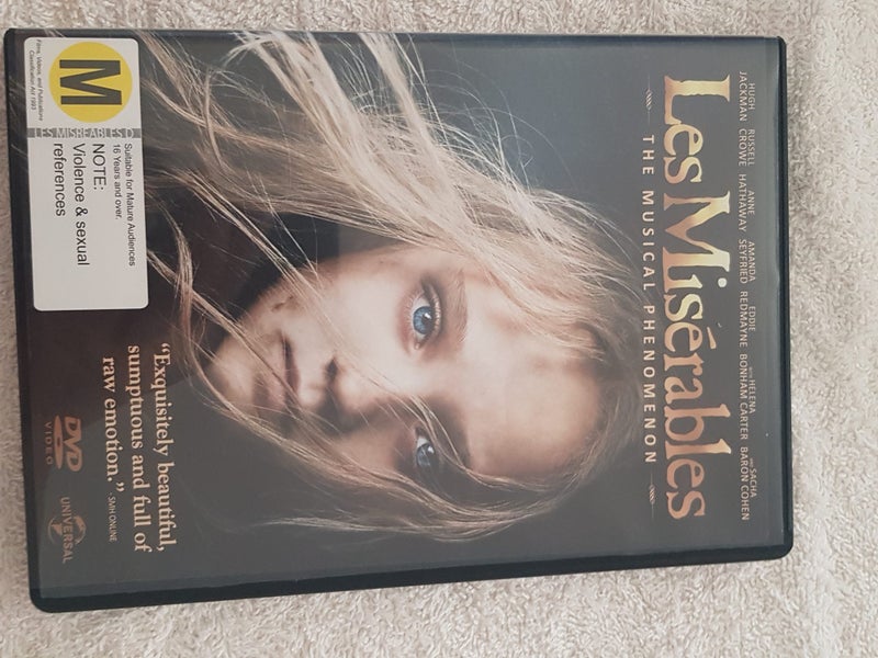 DVD. Les Miserables. Good story. Good condition