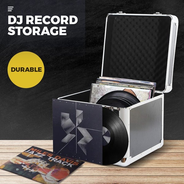 Aluminium DJ Record Storage Flight Case-Holds 100 12" Vinyl LP Box-Tough, Strong Carousel 2