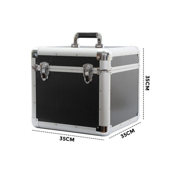 Aluminium DJ Record Storage Flight Case-Holds 100 12" Vinyl LP Box-Tough, Strong Carousel 6